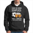 Sono Un Uomo Semplice Amo L'udinese Regalo Tifoso Udine Felpa con cappuccio
