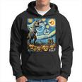 T Rex Dinosaur Starry Night Pumpkin Spooky Halloween Costume Hoodie