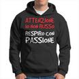 Uomo Divertente Non Russo Respiro Con Passione Felpa con cappuccio