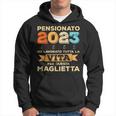 Uomo Pensione Regalo Pensionato 2023 Divertente Frasi Felpa con cappuccio