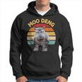 Vintage Retro Moo Deng Ippopotamo Felpa con cappuccio