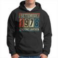 Vintage Settembre 1978 46 Compleanno Anni Uomo Donna Felpa con cappuccio