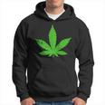 Weed Leaf In Una Tasca Divertente Marijuana Cannabis Camicia Felpa con cappuccio