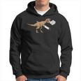 Weed T-Rex Smoking Joint Blunt Cool Marijuana Lover Felpa con cappuccio