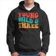 Young Wild & Three 3Rd Birthday Three Years Old Boy Hoodie