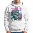 Backprint Synthwave Futurismaporwave Dj Music Retrowave Felpa con cappuccio