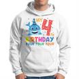 Bambino My 4Th Birthday Baby Party Shark Per Ragazzi Bambini Felpa con cappuccio