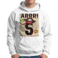 Bambino 5 Anni Pirata Compleanno Arr Pirati Mappa Del Tesoro 5° Regalo Felpa con cappuccio
