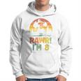 Bambino Rawr Im 8 Gorilla Animal 8 Anni Ragazzi 8° Compleanno Festa Felpa con cappuccio