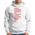 Blah Blah Geeky Red Lettering Hipster Kapuzenpullover