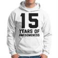 Camicia Regalo Per 15° Compleanno Età 15 Anni E 15 Anni Felpa con cappuccio