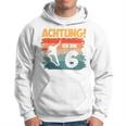 Children's Achtung Ich Bin 6 Jahre Skateboard Skateboarder Skater Kapuzenpullover