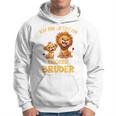 Children's Ich Bin Jetzt Ein Großer Bruder Löwen Motif Kapuzenpullover