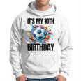 È Il Mio Decimo Compleanno Giocatore Di Calcio 10 ° Compleanno Felpa con cappuccio