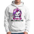 Unicorn Nö Einfach Nö Slogan Kapuzenpullover