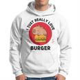 Kawaii Capybara Adoro Davvero Gli Hamburger Felpa con cappuccio