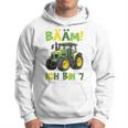 Kinder Bääm Ich Bin 7Ier Jahre Junge 7Th Birthday Tractor Kapuzenpullover