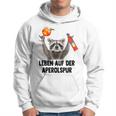 Leben Auf Der Aperolspur Raccoon Meme Racoon Pedro Spritz Kapuzenpullover