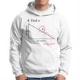 Trova X L'ho Trovato Divertente Gioco Di Parole Matematico Divertente Maglia Con Maniche Raglan Felpa con cappuccio