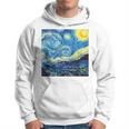 Vincentan Gogh Notte Stellata Bianca Uomo Donna Felpa con cappuccio