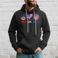 4Th Of July Peace Love America Us Flag Fourth Of July Hoodie Gifts for Him