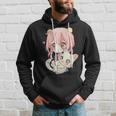Anime E Gatti Amante Per N Manga Kawaii Graphic Otaku Felpa con cappuccio Regalos para él