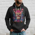 Calavera Fantasía Flores Arte Motivo Gráfico Calavera Sudadera Regalos para él