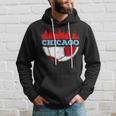 Chicago Skyline Chicago Soccer Futbol Lover Hoodie Gifts for Him