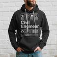 Civil Engineer Product Label Felpa con cappuccio Regalos para él
