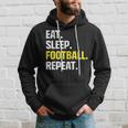 Divertido Eat Sleep Football Repeat Sudadera Regalos para él