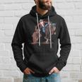Cowboy Santa Bulldogging Christmas Western Cowboy Xmas Hoodie Gifts for Him