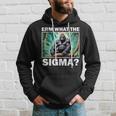 Erm What The Sigma Ironic Meme Quote Di Colore Rosso Felpa con cappuccio Regalos para él