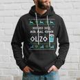 Ho Ho Hol Mir Mal Einen Ouzo Ugly Christmas Outfit Kapuzenpullover Geschenke für Ihn