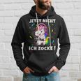 Jetzt Nicht Ich Zocke Gaming Gamer Unicorn Kapuzenpullover Geschenke für Ihn