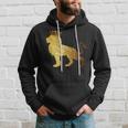 Leone Re Corona Oro Per Uomo-Cool Ragazzi Camicie Leone Felpa con cappuccio Regalos para él