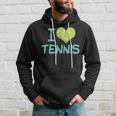 I Love Tennis Palla A Forma Di Cuore Felpa con cappuccio Regalos para él