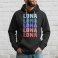 Lustiges Geschenk Name Lona Personalisierteorname Kapuzenpullover Geschenke für Ihn