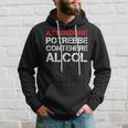 Magliette Divertenti Frasi Attenzione Contiene Alcol Felpa con cappuccio Regalos para él
