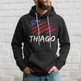 Nome Nome Nome Cittadinanza Personalizzata Compleanno Thiago Felpa con cappuccio Regalos para él