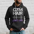 Palestra Capelli Non Cura Citazione Salute Fitness Allenamento Pesi Felpa con cappuccio Regalos para él