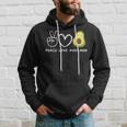 Peace Love Avocado Retro Avocado Lover Fruit Lover Kapuzenpullover Geschenke für Ihn