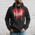Personalized Name Niall Heart I Love Niall Hoodie Gifts for Him