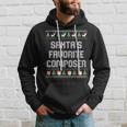 Santa's Favorite Composer Ugly Christmas Sweater Hoodie Gifts for Him Santa's Favorite Composer Ugly Christmas Sweater Hoodie Gifts for Him