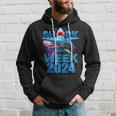 Shark Fin 2024 Week Passion For Shark Lover Ocean Wildlife Hoodie Gifts for Him