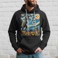 T Rex Dinosaur Starry Night Pumpkin Spooky Halloween Costume Hoodie Gifts for Him