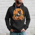 Tuxedo Cat Witch Hat Halloween Scary Jack O Lantern Pumpkins Hoodie Gifts for Him