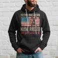 Usa Flag Proud American Ham Radio Operator Ham Radio Felpa con cappuccio Regalos para él