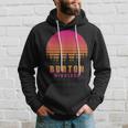 Vintage Burton Michigan Mi Retro Anni '70 80 Souvenir Grafica Felpa con cappuccio Regalos para él