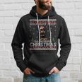 Woof Dachshund Ugly Christmas Sweater Dog Lover Xmas Hoodie Gifts for Him