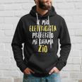 Zio Di Nipote Elettricista Testo Divertente Zio Felpa con cappuccio Regalos para él